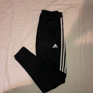 Adidas joggers, size x-small, black/white